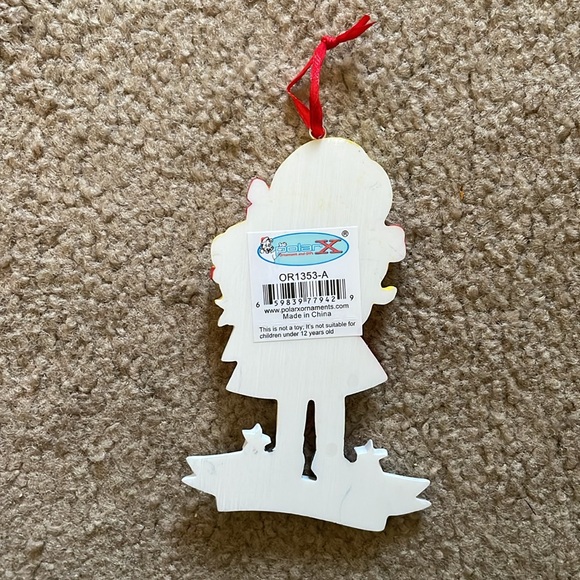 Patriotic Girl With Doll Personalizable Holiday Ornament - Picture 4 of 5